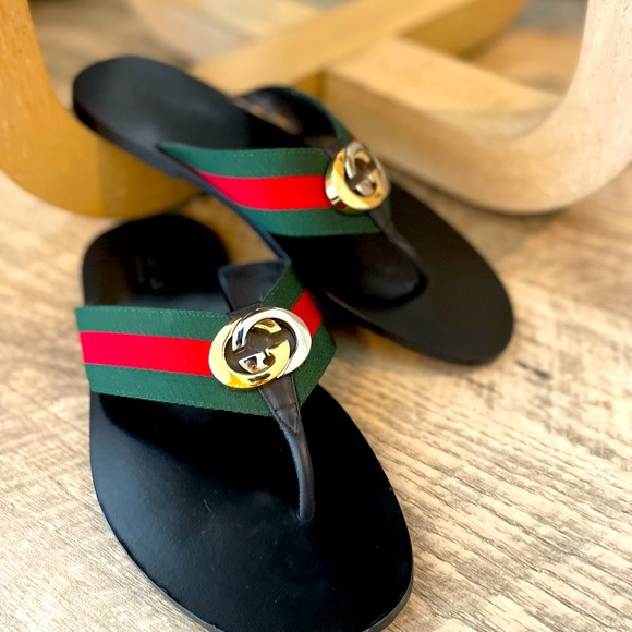 AUTHENTIC GUCCI MEN'S SLIPPERS - SIZE 44 - Picture 1 of 7